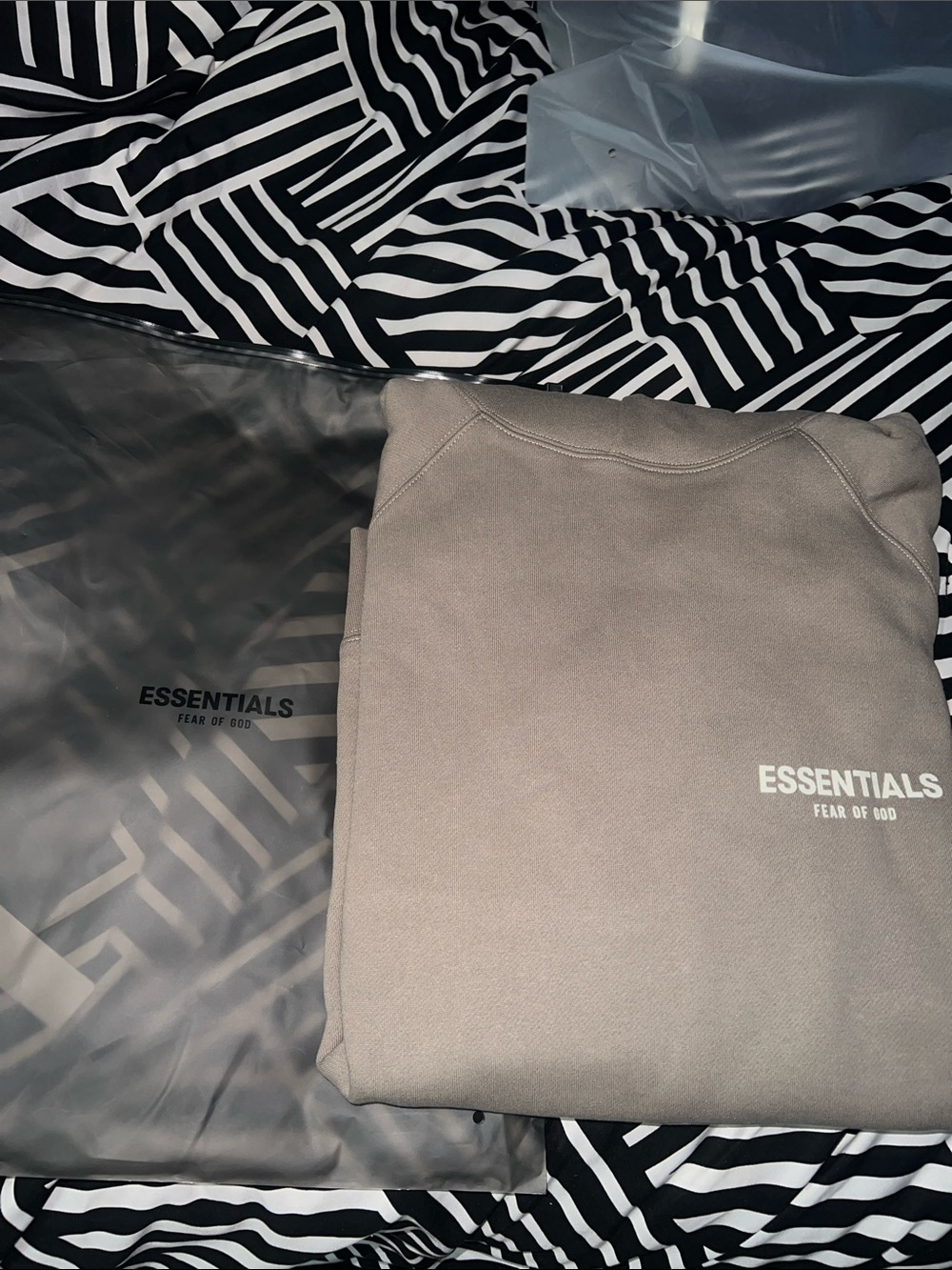 Essentials Fear of God Taupe Crew Sweatshirt with Chest Logo